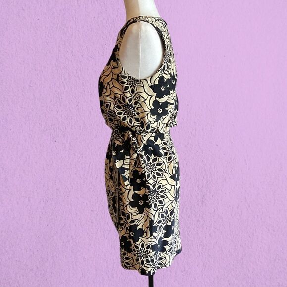 Vintage silk floral print faux wrap dress - Picture 6 of 15